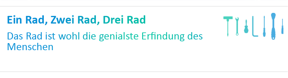 Ein Rad, Zwei Rad, Drei Rad Das Rad ist wohl die genialste Erfindung des Menschen.   Velopede Fahrradreparatur Fahrrad Service