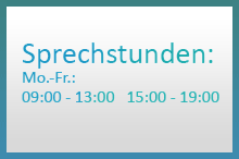 Öffnungszeiten: Montag-Freitag 09:00 - 13:00, 15:00 - 19:00. Samstag April-September Gerade KW: 10:00-14:00